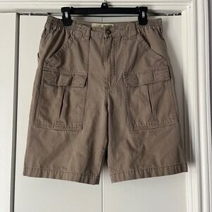 Cabela's Outdoors Mens Cargo Shorts Size 30 Elastic Waist Utility‎